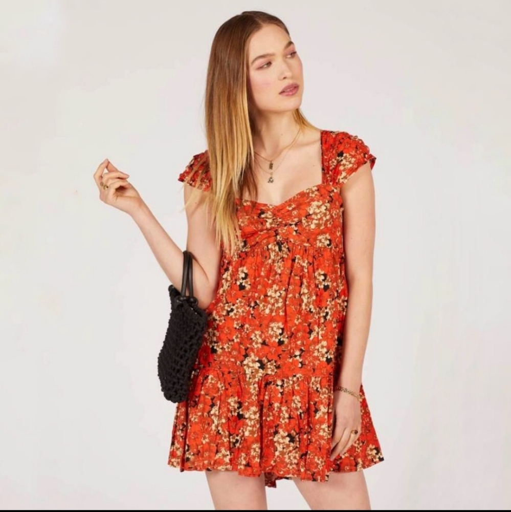 Free People Pattern Play Mini Dress, Sz Medium
